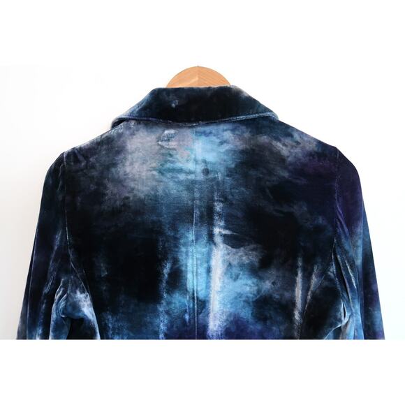 RAQUEL ALLEGRA Velvet Silk Single Breasted Tie Dye Blazer Jacket SSENSE 1 S $800 - Picture 9 of 16